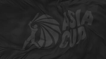 Asia Cup Flag Seamless Looping Background, Looped Bump Texture Cloth Waving Slow Motion, 3D Rendering video