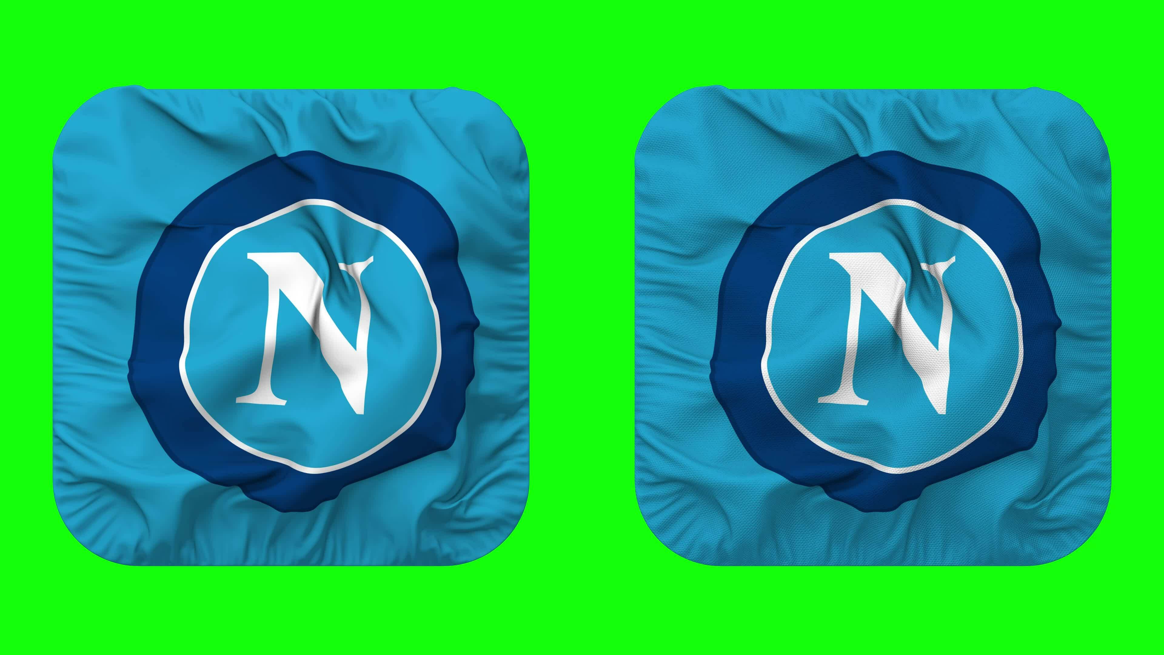 Societa Sportiva Calcio Napoli, SSC Napoli Flag Waves Isolated in Plain and  Bump Texture, with Transparent Background, 3D Rendering 23398902 PNG