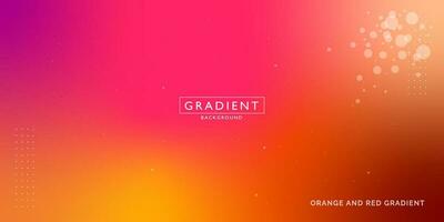 Orange and Red Gradient Background or Gradient Abstract Background or Full Color Abstract Background vector