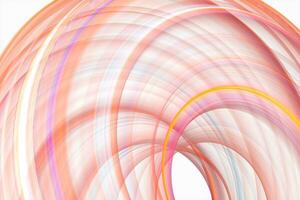 Colorful round geometry, gradient curve background, 3d rendering. photo