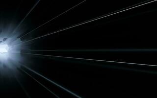 Dark tunnel background, 3d rendering. photo