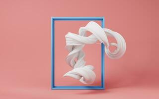 Abstract flowing gradient lines, 3d rendering. photo