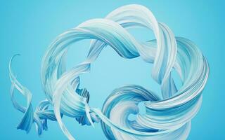 Abstract flowing gradient lines, 3d rendering. photo