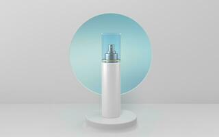 Blank cosmetic tube packaging mockup, 3d rendering. photo