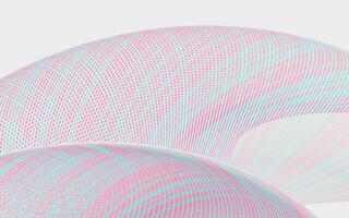 Wavy lines pattern background, curve structure, 3d rendering. photo