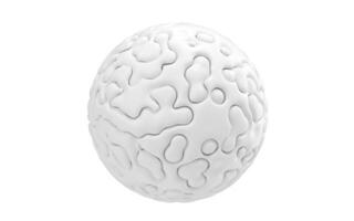 A sphere of flowing creativity with white background, 3d rendering. photo