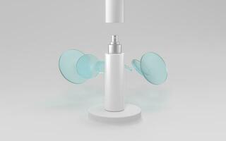 Blank cosmetic tube packaging mockup, 3d rendering. photo