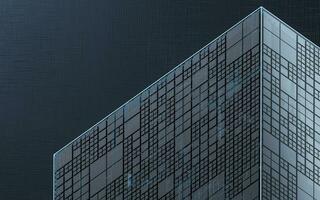 Cube with black background, science and technology, 3d rendering. photo