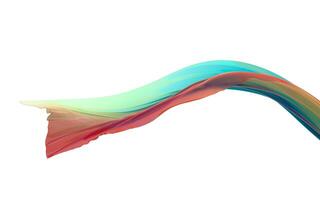 Flowing cloth, multicolored wave silk, 3d rendering. photo