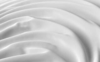 Flowing white cloth, white background, 3d rendering. photo