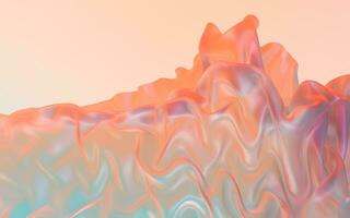 Flowing cloth, multicolored wave silk, 3d rendering. photo