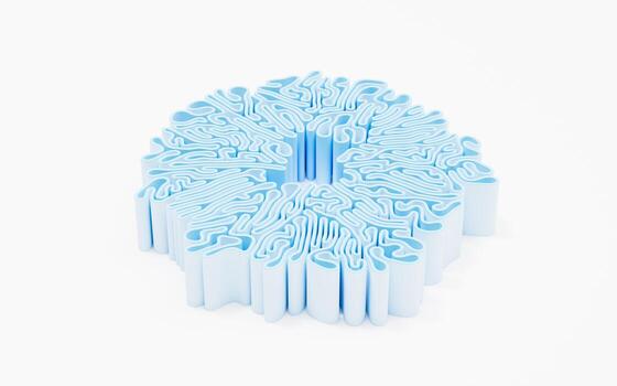 Abstract lines and curve lines, 3d rendering. photo