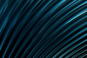 Abstract lines with black background, smooth polished lines, 3d rendering, photo