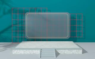 Creative empty stage, product platform, 3d rendering. photo