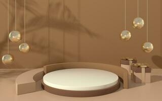 Creative empty stage, product platform, 3d rendering. photo