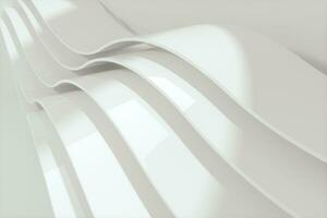 White curve surface, bright business background, 3d rendering. photo