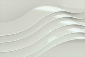 White curve surface, bright business background, 3d rendering. photo