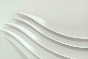 White curve surface, bright business background, 3d rendering. photo