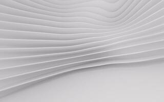 White geometry stripe, minimal background, 3d rendering. photo
