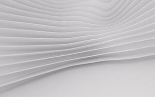 White geometry stripe, minimal background, 3d rendering. photo