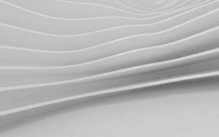 White geometry stripe, minimal background, 3d rendering. photo