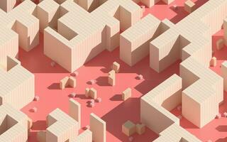 Cubes and abstract geometries, 3d rendering. photo