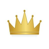 Gold crown isolated on white background vector