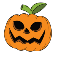 pauroso cartone animato Halloween zucca testa png