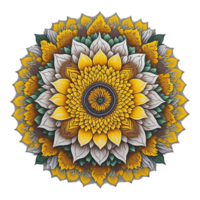 mandala design, färgrik mandala, blommig mandala design, ai genererad png