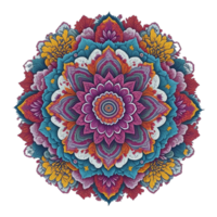 mandala disegno, colorato mandala disegno, ai generato png