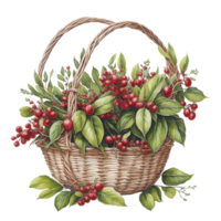 Watercolor Floral Basket, Watercolor Basket, Flower Basket, Watercolor Floral Flower Design, Watercolor Flower Arrangements Floral, Watercolor Flower Design, Wedding Decoration, AI Generated png