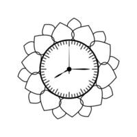 hora y reloj línea Arte. mirar, Temporizador, fecha, Actual hora y vector lineal Arte.