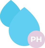 potencial hidrógeno icono vector plano ilustración