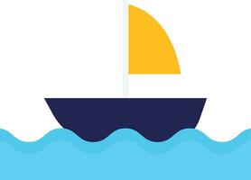 sailboat Icon Vector Flat Illustration