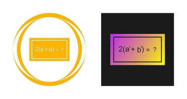 icono de vector de fórmula de solución