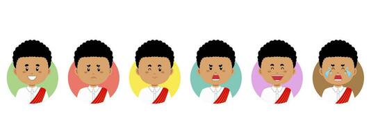 Suriname Avatar with Various Expression vector