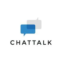 modern app chat talk  logo design vector