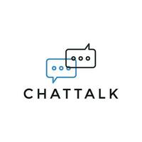 modern app chat talk logo design vector