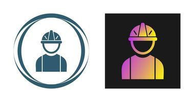 icono de vector de trabajador de construcción