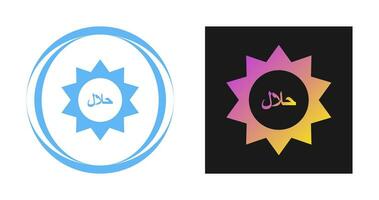 Halal Sticker Vector Icon