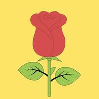 Draw a Simple, Quick Rose - Really Cute Drawing vector