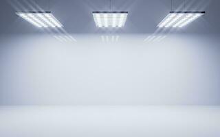 Empty room with top light illuminated, 3d rendering. photo