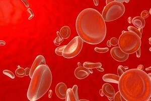sangre y rojo sangre células, resumen concepción, vida y salud, 3d representación. foto