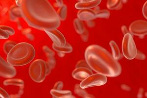 Blood and red blood cells,abstract conception,life and health,3d rendering. photo