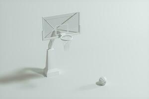 3d modelo de baloncesto soportes, 3d representación. foto