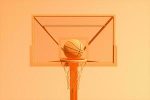 3d modelo de baloncesto soportes, 3d representación. foto