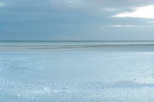 View of the salt lake, natural landscape background. photo