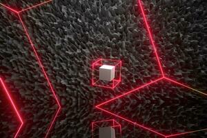 Abstract uneven background, fragments and lines, 3d rendering. photo