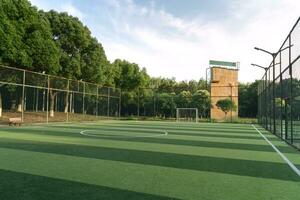 The football field in a public park. photo