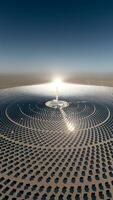 Photovoltaic power generation, solar Thermal Power Station in Dunhuang, China. photo